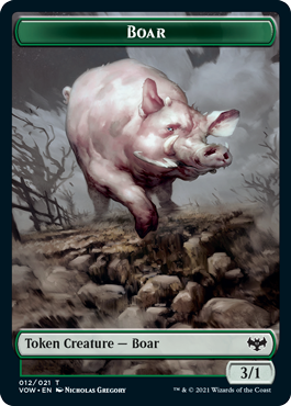 【Foil】(012)《猪トークン/Boar Token》[VOW] 緑
