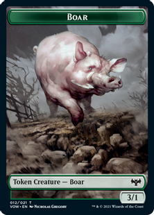 【Foil】(012)《猪トークン/Boar Token》[VOW] 緑