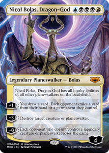 Foil】《龍神、ニコル・ボーラス/Nicol Bolas, Dragon-God》(MED-WAR