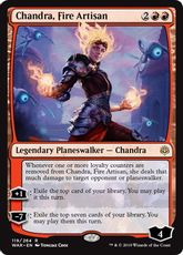 【Foil】■プレリリース■《炎の職工、チャンドラ/Chandra, Fire Artisan》[WAR-PRE] 赤R