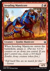 【Foil】(134)《侵略するマンティコア/Invading Manticore》[WAR] 赤C
