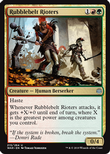 《瓦礫帯の暴動者/Rubblebelt Rioters》[WAR] 金U