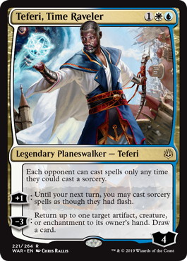 【Foil】《時を解す者、テフェリー/Teferi, Time Raveler》[WAR] 金R