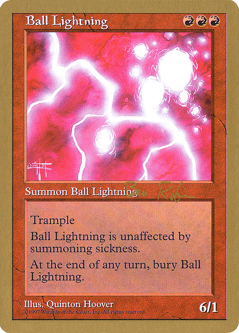 Foil】《ボール・ライトニング/Ball Lightning》(ジャッジ褒賞)[DCI 
