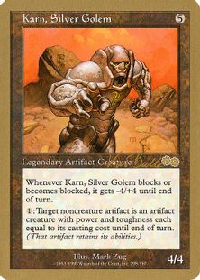 【金枠】《銀のゴーレム、カーン/Karn, Silver Golem》[WC99] 茶 Kai Budde