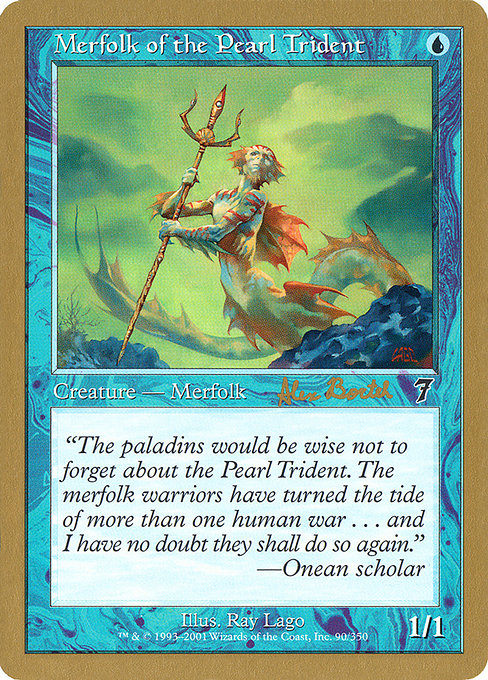 【金枠】《真珠三叉矛の人魚/Merfolk of the Pearl Trident》[WC01] 青C Alex Borteh