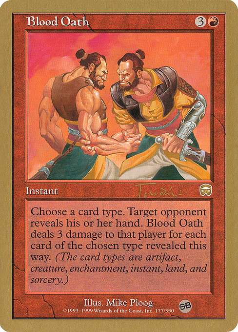 【金枠】《血の誓い/Blood Oath》[WC01] 赤 Jan Tomcani(SB)