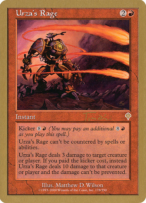【金枠】《ウルザの激怒/Urza's Rage》[WC01] 赤 Jan Tomcani(178)