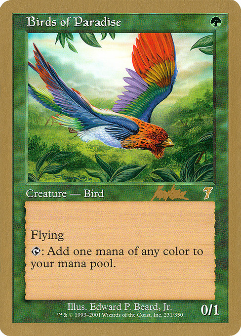 【金枠】《極楽鳥/Birds of Paradise》[WC02] 緑 Brian Kibler