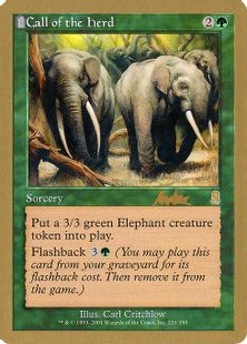 金枠】《獣群の呼び声/Call of the Herd》[WC02] 緑 Brian Kibler 