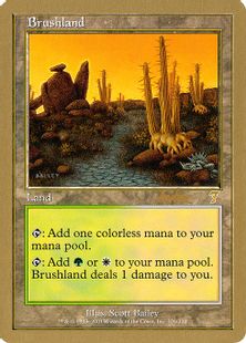 【金枠】《低木林地/Brushland》[WC02] 土地 Brian Kibler