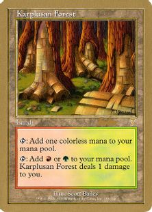 【金枠】《カープルーザンの森/Karplusan Forest》[WC02] 土地 Brian Kibler