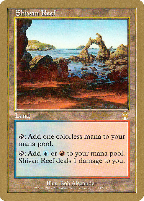 【金枠】《シヴの浅瀬/Shivan Reef》[WC02] 土地 Sim Han How