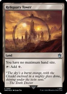 【サージ・Foil】(887)《聖遺の塔/Reliquary Tower》[WHO] 土地U