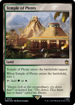 【サージ・Foil】(910)《豊潤の神殿/Temple of Plenty》[WHO] 土地R