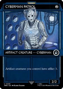 【Foil】(550)■ショーケース■《サイバーマンの巡回兵/Cyberman Patrol》[WHO-BF] 茶U