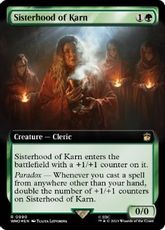 【サージ・Foil】(990)■拡張アート■《カーンのシスターフッド/Sisterhood of Karn》[WHO-BF] 緑R