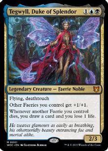 【Foil】(001)《壮麗公爵、テグウィル/Tegwyll, Duke of Splendor》[WOC] 金R