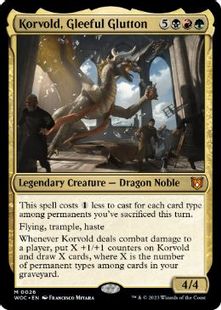 【Foil】(026)《陽気な大食漢、コルヴォルド/Korvold, Gleeful Glutton》[WOC] 金R