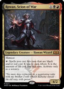 【Foil】(211)■プレリリース■《戦争の世継ぎ、ローアン/Rowan, Scion of War》[WOE-PRE] 金R