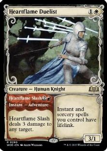 (290)■ショーケース■《炎心の決闘者/Heartflame Duelist》[WOE-BF] 白R