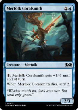 (060)《マーフォークの珊瑚鍛冶/Merfolk Coralsmith》[WOE] 青C