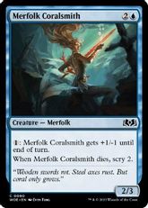 【Foil】(060)《マーフォークの珊瑚鍛冶/Merfolk Coralsmith》[WOE] 青C