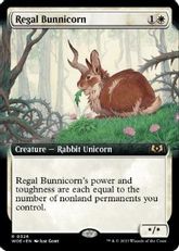 【Foil】(326)■拡張アート■《威厳あるバニコーン/Regal Bunnicorn》[WOE-BF] 白R