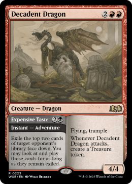 (223)《退廃的なドラゴン/Decadent Dragon》[WOE] 赤R