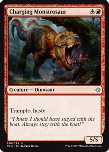 《突進するモンストロサウルス/Charging Monstrosaur》[XLN] 赤U