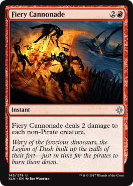 【Foil】《焦熱の連続砲撃/Fiery Cannonade》[XLN] 赤U