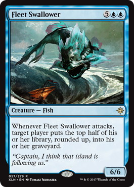 【Foil】《船団呑み/Fleet Swallower》[XLN] 青R