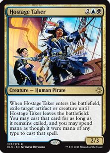 【Foil】■プレリリース■《人質取り/Hostage Taker》[XLN-PRE] 金R