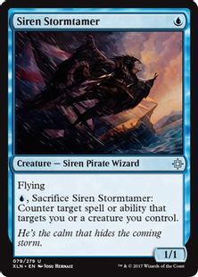 【Foil】《セイレーンの嵐鎮め/Siren Stormtamer》[XLN] 青U