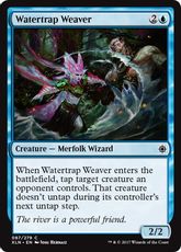 【Foil】《水罠織り/Watertrap Weaver》[XLN] 青C