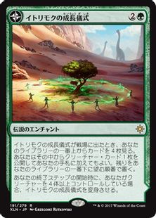 【Foil】《イトリモクの成長儀式/Growing Rites of Itlimoc》/《太陽の揺籃の地、イトリモク/Itlimoc, Cradle of the Sun》[XLN] 緑R