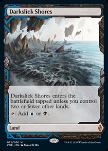 【Foil】(012)《闇滑りの岸/Darkslick Shores》[ZNE] 土地R