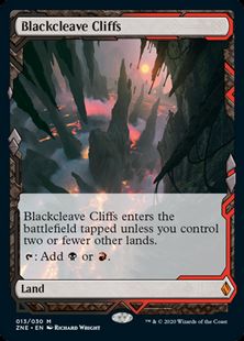【Foil】(013)《黒割れの崖/Blackcleave Cliffs》[ZNE] 土地R