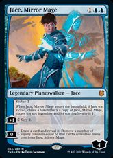 【Foil】■プレリリース■《鏡映魔道士、ジェイス/Jace, Mirror Mage》[ZNR-PRE] 青R