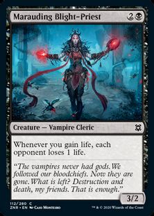 (112)《略奪する破戒僧/Marauding Blight-Priest》[ZNR] 黒C