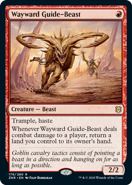 (176)《むら気な猛導獣/Wayward Guide-Beast》[ZNR] 赤R