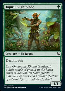 (208)《タジュールの荒廃刃/Tajuru Blightblade》[ZNR] 緑C