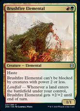 【Foil】(221)《山火事の精霊/Brushfire Elemental》[ZNR] 金U