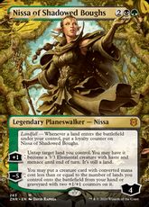 【Foil】(283)■ボーダーレス■《影さす太枝のニッサ/Nissa of Shadowed Boughs》[ZNR-BF] 金R