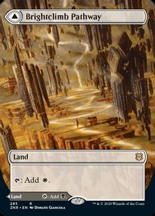 【Foil】(285)■ボーダーレス■《陽光昇りの小道/Brightclimb Pathway》/《恐怖昇りの小道/Grimclimb Pathway》[ZNR-BF] 土地R