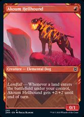 【Foil】(299)■ショーケース■《アクームのヘルハウンド/Akoum Hellhound》[ZNR-BF] 赤C