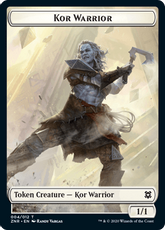 【Foil】(004)《コー・戦士トークン/Kor Warrior Token》[ZNR]  白