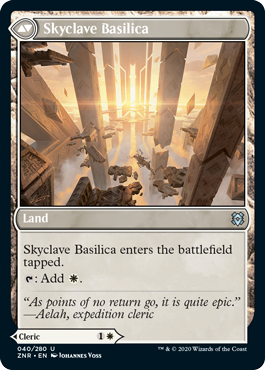【Foil】(040)《スカイクレイブの僧侶/Skyclave Cleric》/《スカイクレイブの列柱廟/Skyclave Basilica》[ZNR] 白U