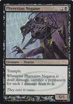 【Foil】《ファイレクシアの抹殺者/Phyrexian Negator》(ジャッジ褒賞)[DCIマーク] 黒R