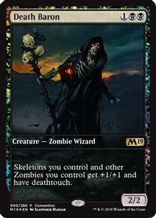 【Foil】《死の男爵/Death Baron》(Convention)[M19-P] 黒